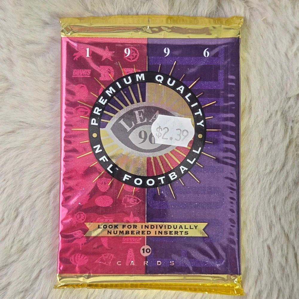 Lot of 5 1996 Leaf Premium Quality NFL Football Unopened Packs 10 Cards Each